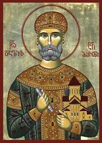 Icon of St. David IV King of Georgia
